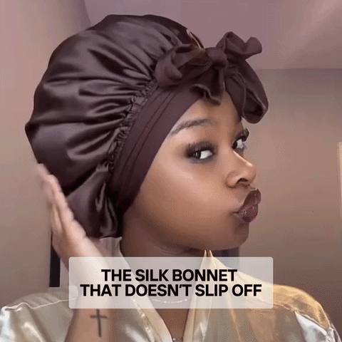 Large Silk Bonnet - Soft Pink