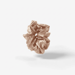 Large Premium Silk Scrunchie - Champagne - THE SILK BONNET®