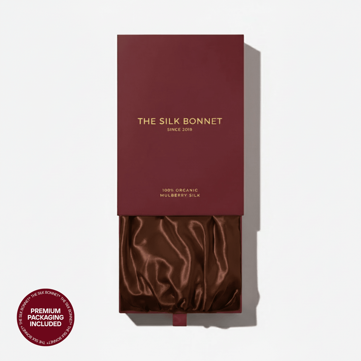 Large Silk Bonnet - Brown - THE SILK BONNET®