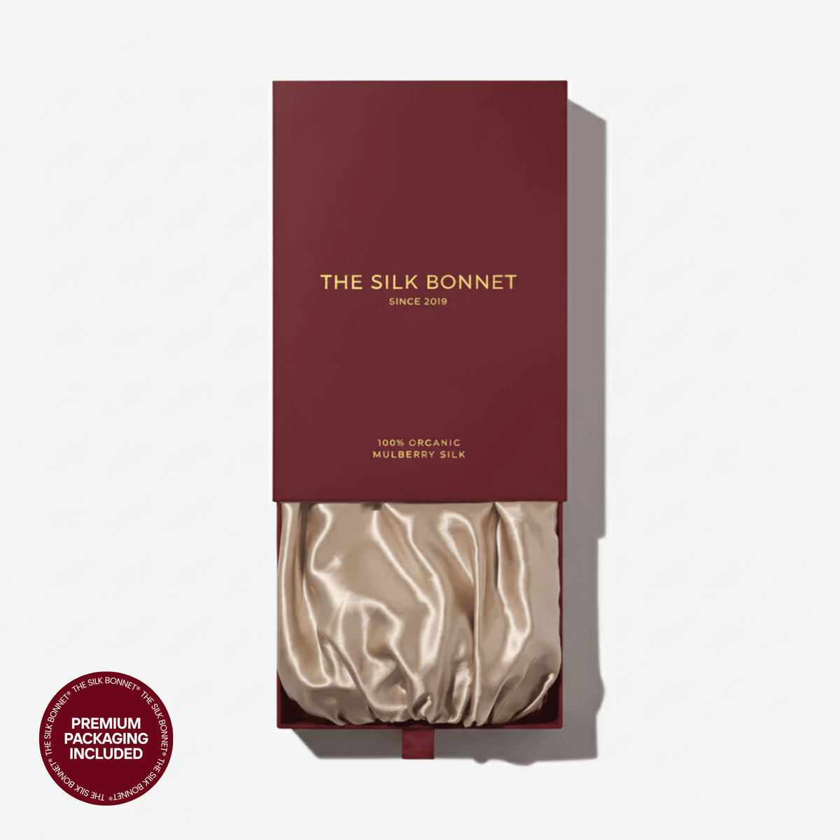 Large Silk Bonnet - Champagne - THE SILK BONNET®