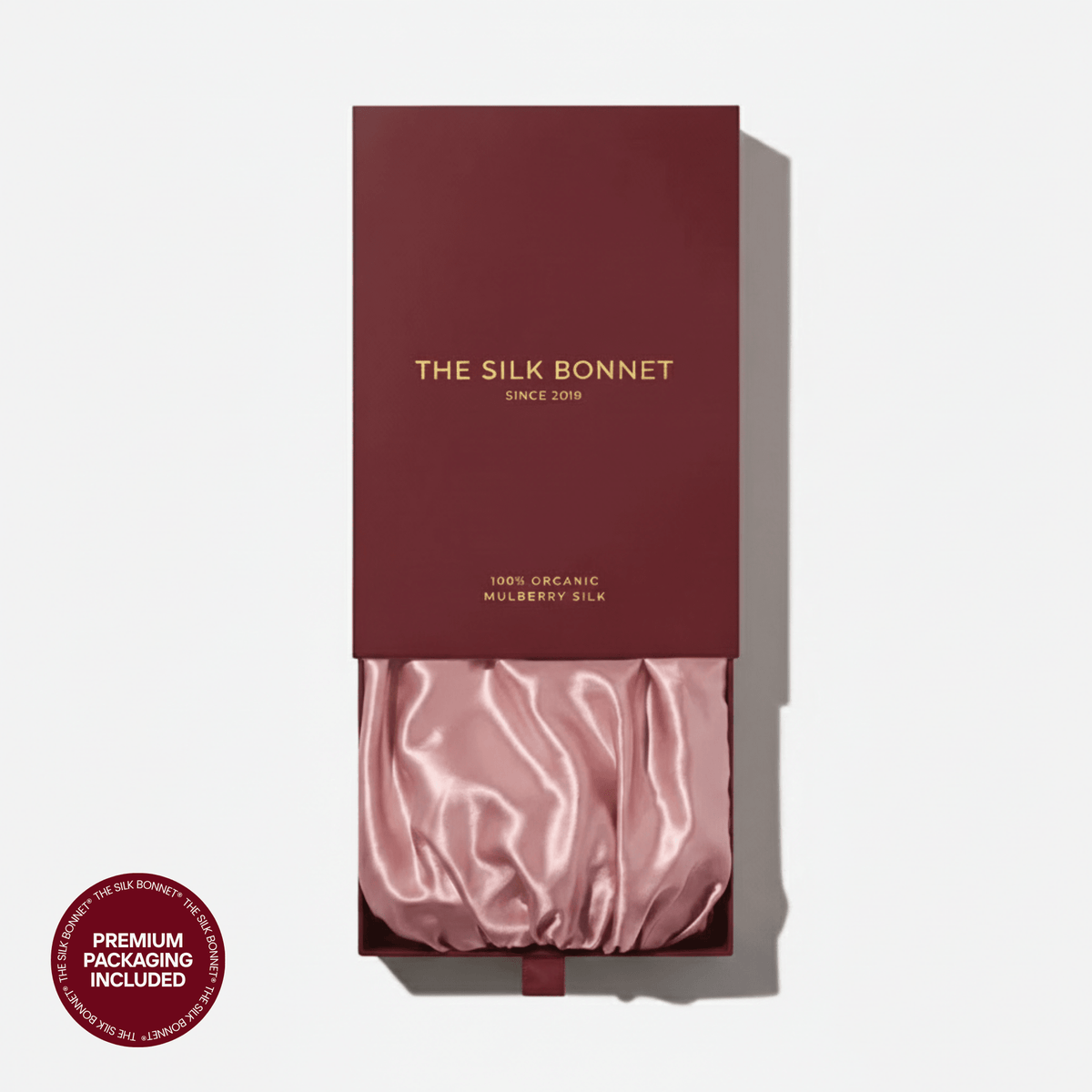 Large Silk Bonnet - Soft Pink - THE SILK BONNET®